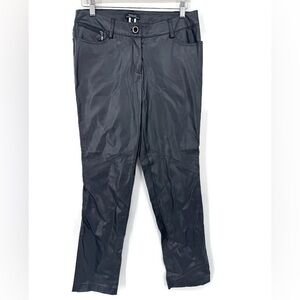 Renuar Women's Black‎ Straight Leg Faux Leather Pants Size 8 NWT